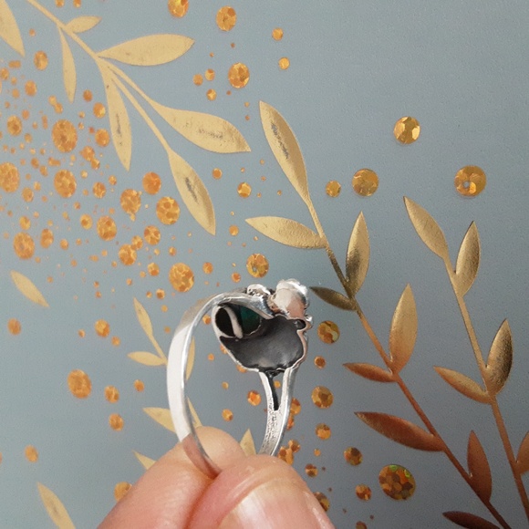 Blue turquoise sterling silver ring - Picture 7 of 10